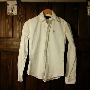 Ralph Lauren slim fit white blouse